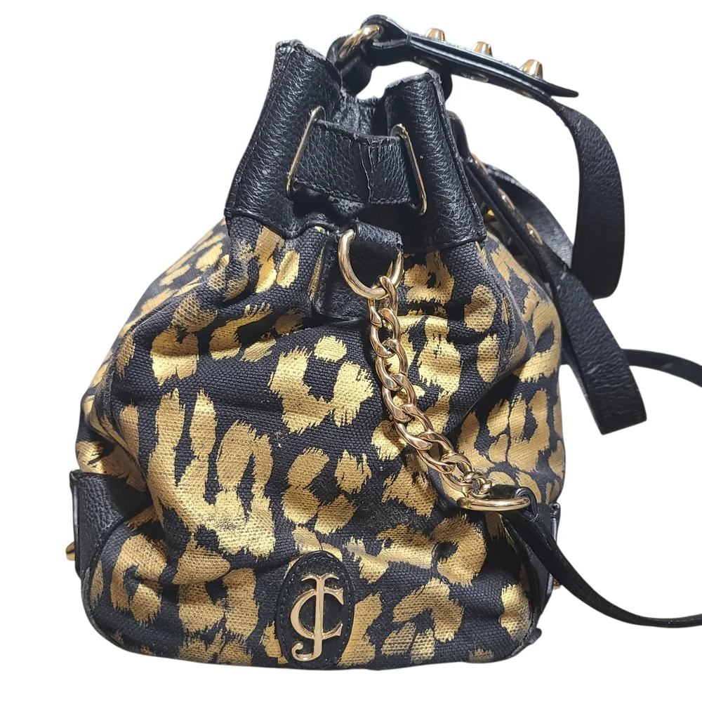 Juicy Couture Y2K Vintage Gold Leopard Daydreamer Satchel Bag